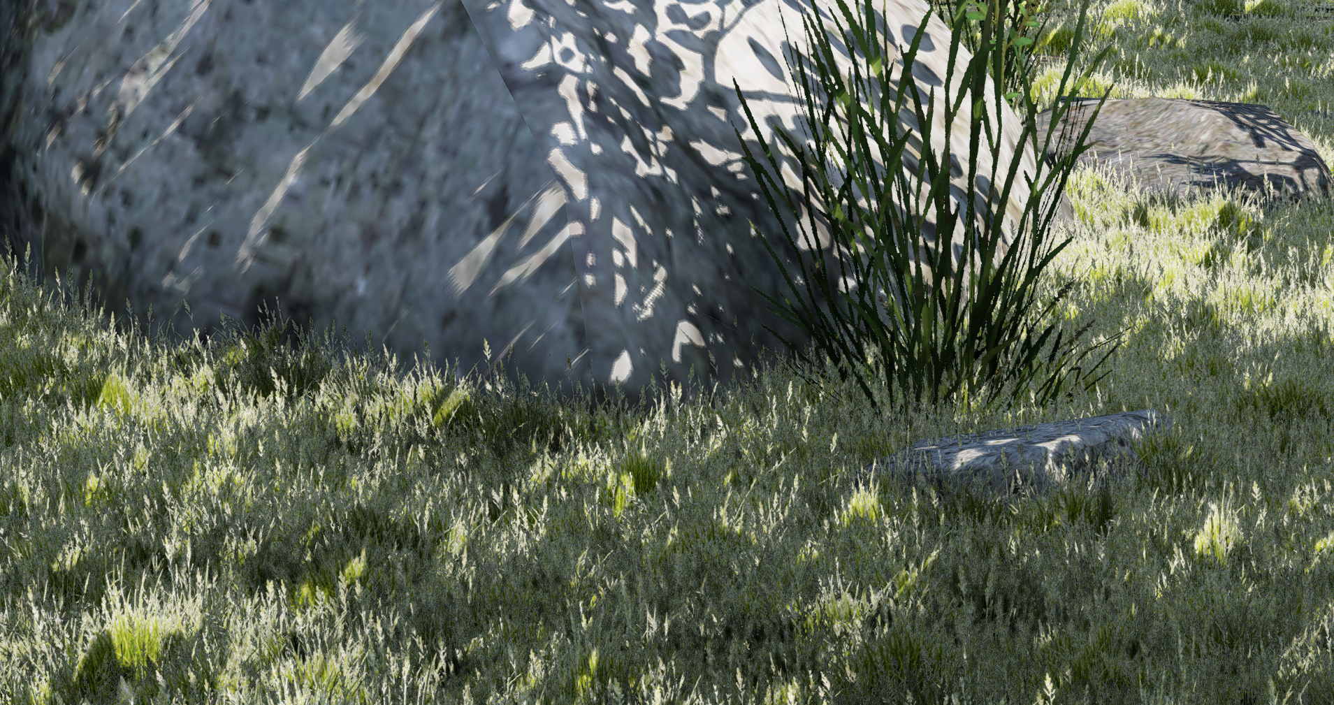 Ground scene with 3Dgrass